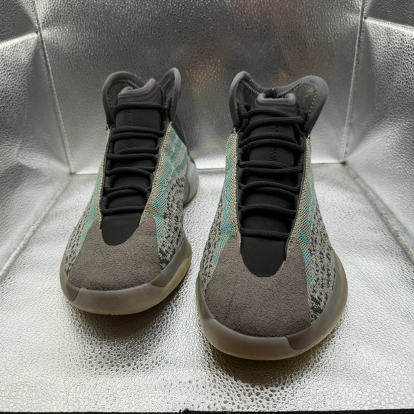 Size 9 Adidas Yeezy QNTM Slip On Primeknit Teal Blue Mens Sneaker Shoes G58864 - Picture 3 of 12